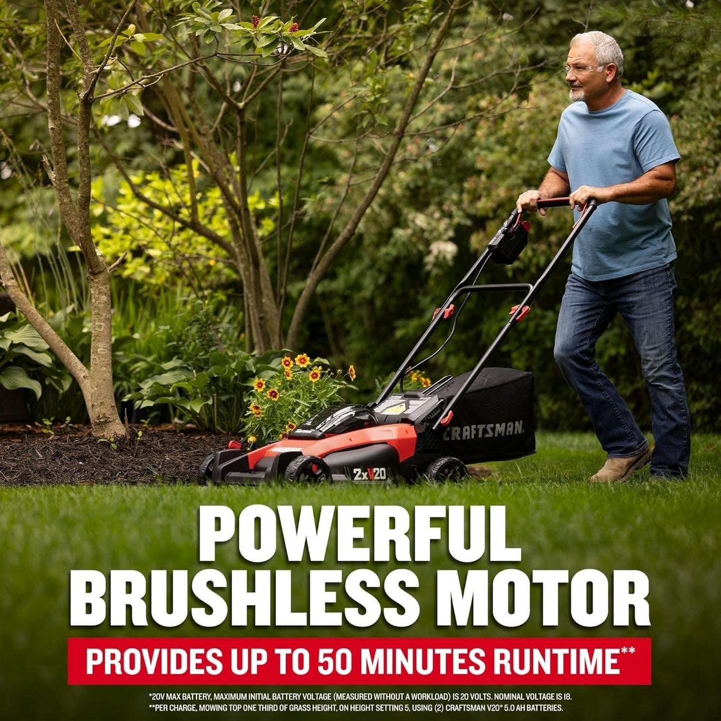 CRAFTSMAN V20 20-Inch Cordless Push Lawn Mower