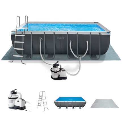 INTEX 18ft x 9ft x 52in Ultra XTR Above Ground Pool and Solar Pool Cover