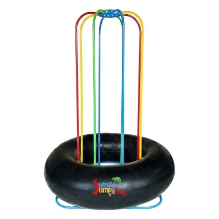 Jungle JumpaRoo – Trampoline/Bounce House-Like Play Set – Indoor/Outdoor Jungle Gym with Welded Swing bar – Large