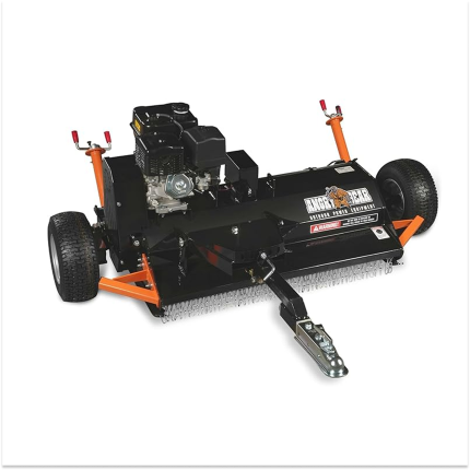 MechMaxx 48″ Tow-Behind ATV Offset Flail Mower 15HP 459cc E-start Gas Engine Powered