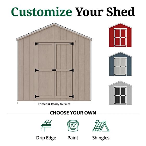 You can customize the appearance of your shed to suit your needs!